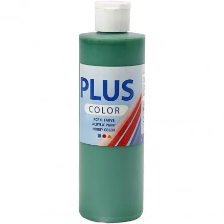 Plus Color Hobbymaling, briljantgrønn, 250 ml/1 flaske