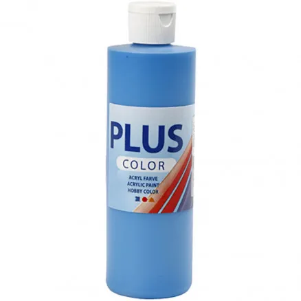 Plus Color Hobbymaling, Primærblå, 250 ml/1 flaske