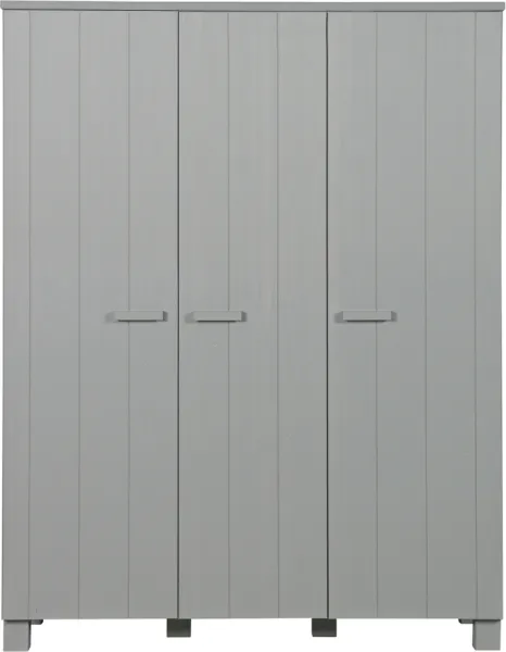 Dennis, klesskap, grå, H202x55x158 cm, furutre