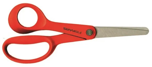 Fiskars barnesaks for venstrehendte, rød, 13,5 cm