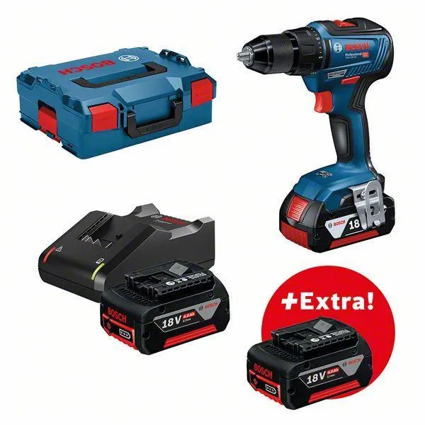 Bosch Skrutrekker GSR 18V-55 3X4AH L-BOXX