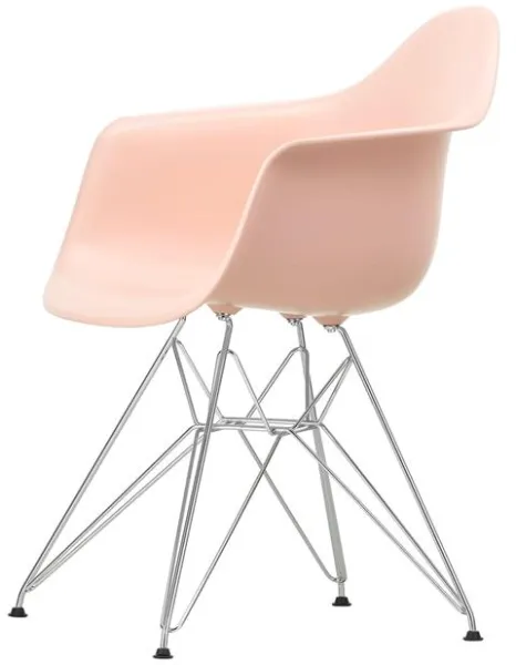 Vitra Eames Plastic DAR Spisestuestol RE Pale Rose/Krom